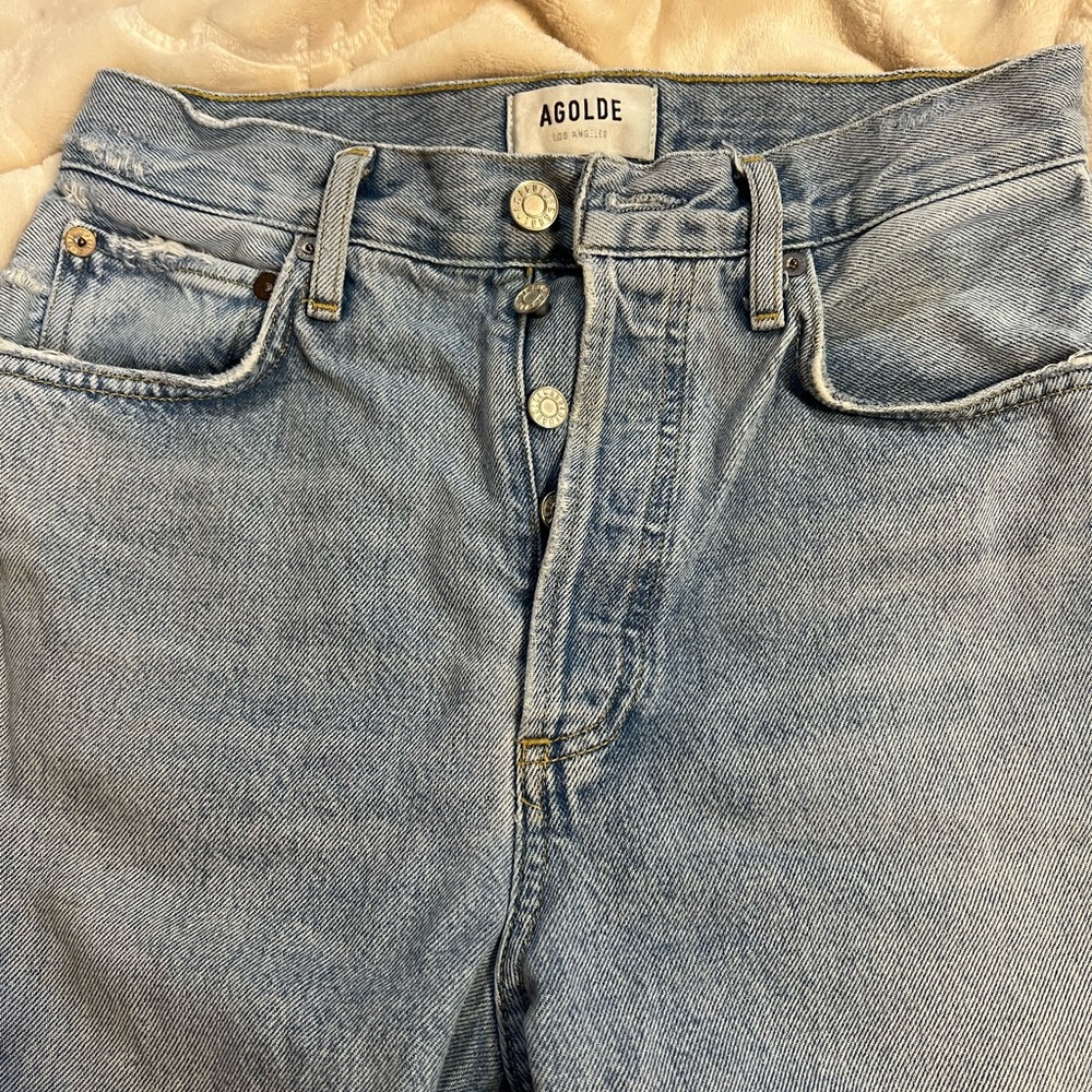 Agolde Women's High Rise Light Blue Jeans90’s